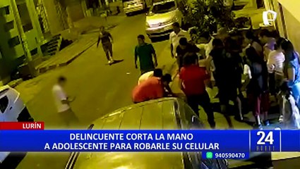 Lurín: delincuente ataca con cuchillo a adolescente para robarle su celular