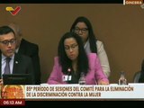 Venezuela destaca logros en la garantía y protección de los derechos de la mujer ante CEDAW-ONU