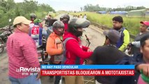 Santa Cruz: Se registran gritos y empujones  entre afectados por bloqueo en el norte y mototaxistas