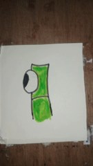 How to draw Green Roblox rainbow friends