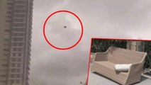 Ankara'da uçan koltuğun videosunu çeken vatandaş konuştu