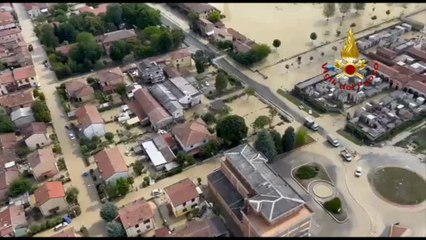 Le zone alluvionate nel Ravennate viste dall'alto
