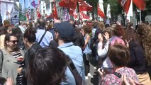 Protesta de funcionarios de Justicia frente al Congreso