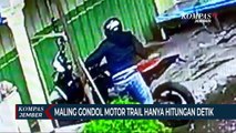 Maling Gondol Motor Trail Hanya Dalam Hitungan Detik