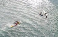 Corpo de Bombeiros realiza resgate de surfista na Praia da Joaquina, em Florianópolis