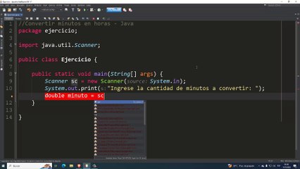 Convertir minutos en horas en Java