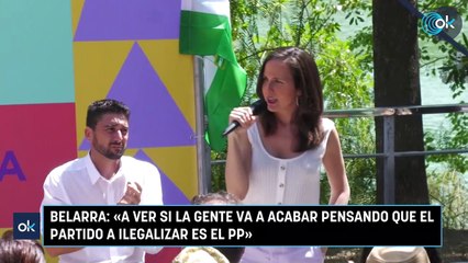 Belarra: «A ver si la gente va a acabar pensando que el partido a ilegalizar es el PP»