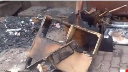 फिरोजाबाद: कैंटीन में लगी भीषण आग, लाखों का माल जलकर हुआ खाक