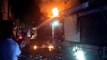 मुख्य बाजार में आधी रात को पांच दुकानों में लगी आग, 60 लाख रुपए का नुकसान