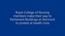 Royal College of Nursing demonstration at Stormont