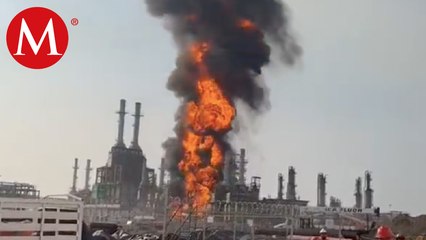 Se reporta incendio en refinería de Pemex en Salina Cruz, Oaxaca