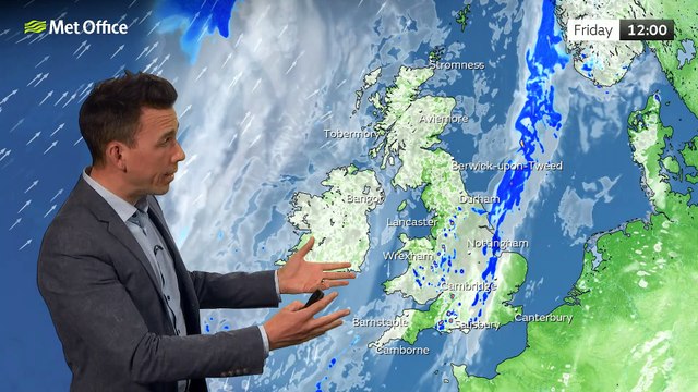 Met Office Evening Weather Forecast 18/05/23 - Some light rain, cloud and clear spells
