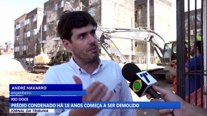 Prédio em Rio Doce, condenado há 18 anos, começa a ser demolido
