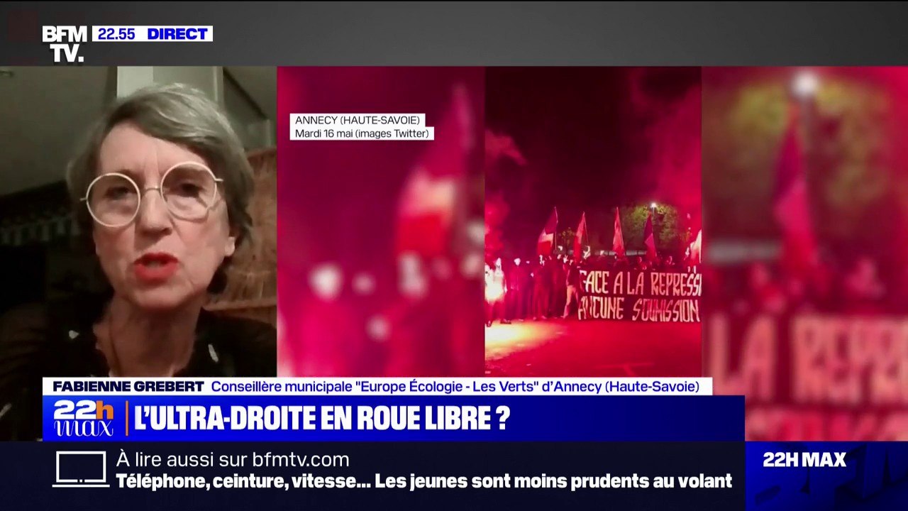 Défilé d'ultradroite à Annecy: "J'habite à Annecy depuis 28 ans, je n'ai jamais vu ça" explique Fabienne Grebert (conseillère municipale EELV d'Annecy)
