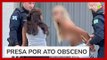 Mulher é detida por fazer topless enquanto passeava com cachorros em SC