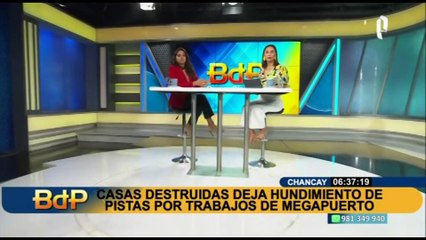Así amanecen damnificados tras hundimiento de pistas por obras del megapuerto en Chancay
