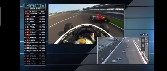 Indy 500 2023 Free Practice 4 Rc Enerson O'Ward Scary Moment Exit Pit