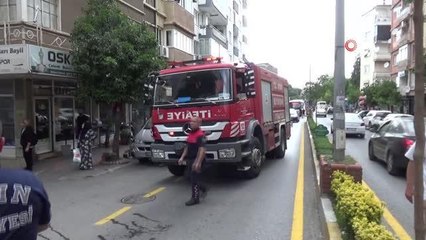 Şofbenden çıkan duman paniğe neden oldu