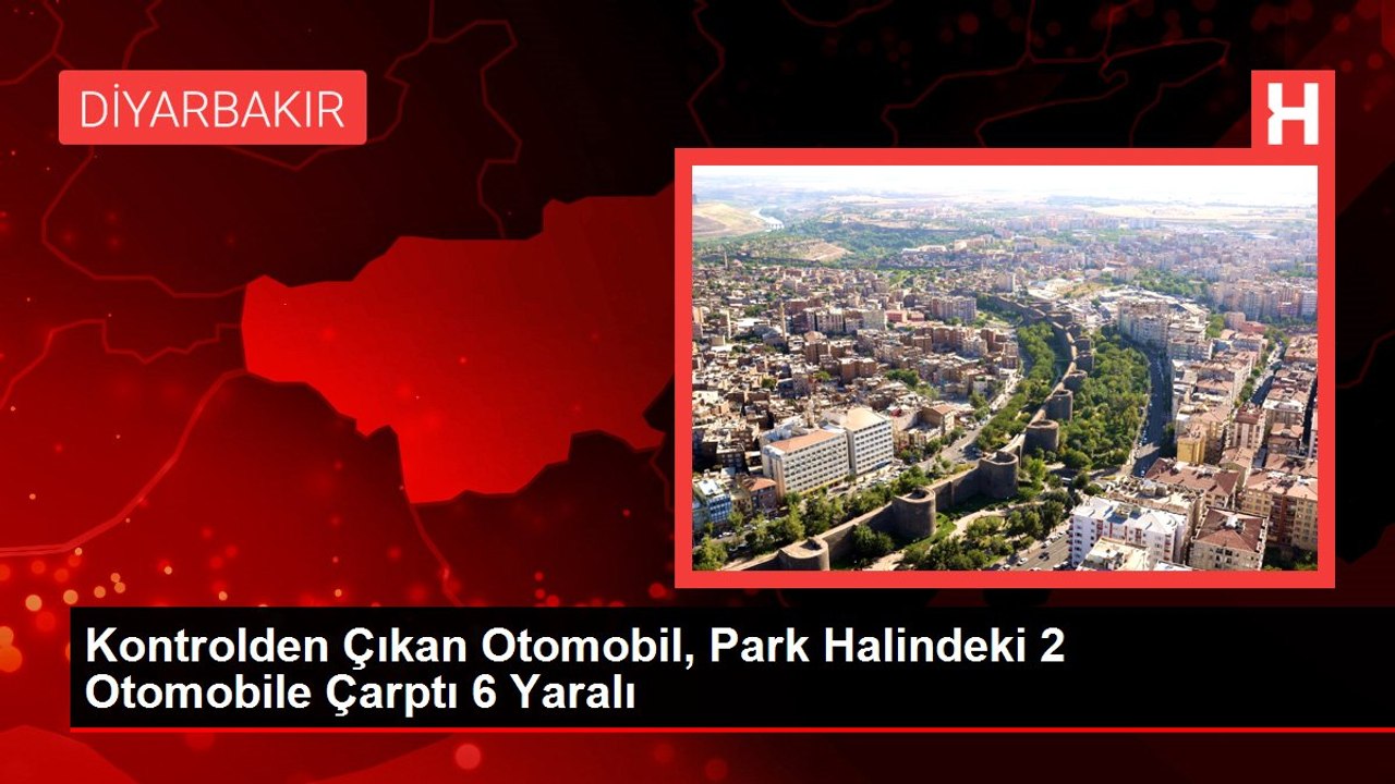 Kontrolden Çıkan Otomobil, Park Halindeki 2 Otomobile Çarptı 6 Yaralı