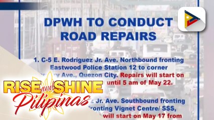 MMDA, nagbigay ng abiso sa mga motorista hinggil sa mga isasagawang road repairs sa Quezon City