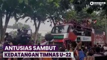 Penantian 32 Tahun! Suporter Timnas U-22 Juga Antusias Sambut Arak-arakan