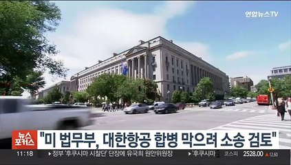 "미 법무부, 대한항공 합병 막으려 소송 검토"