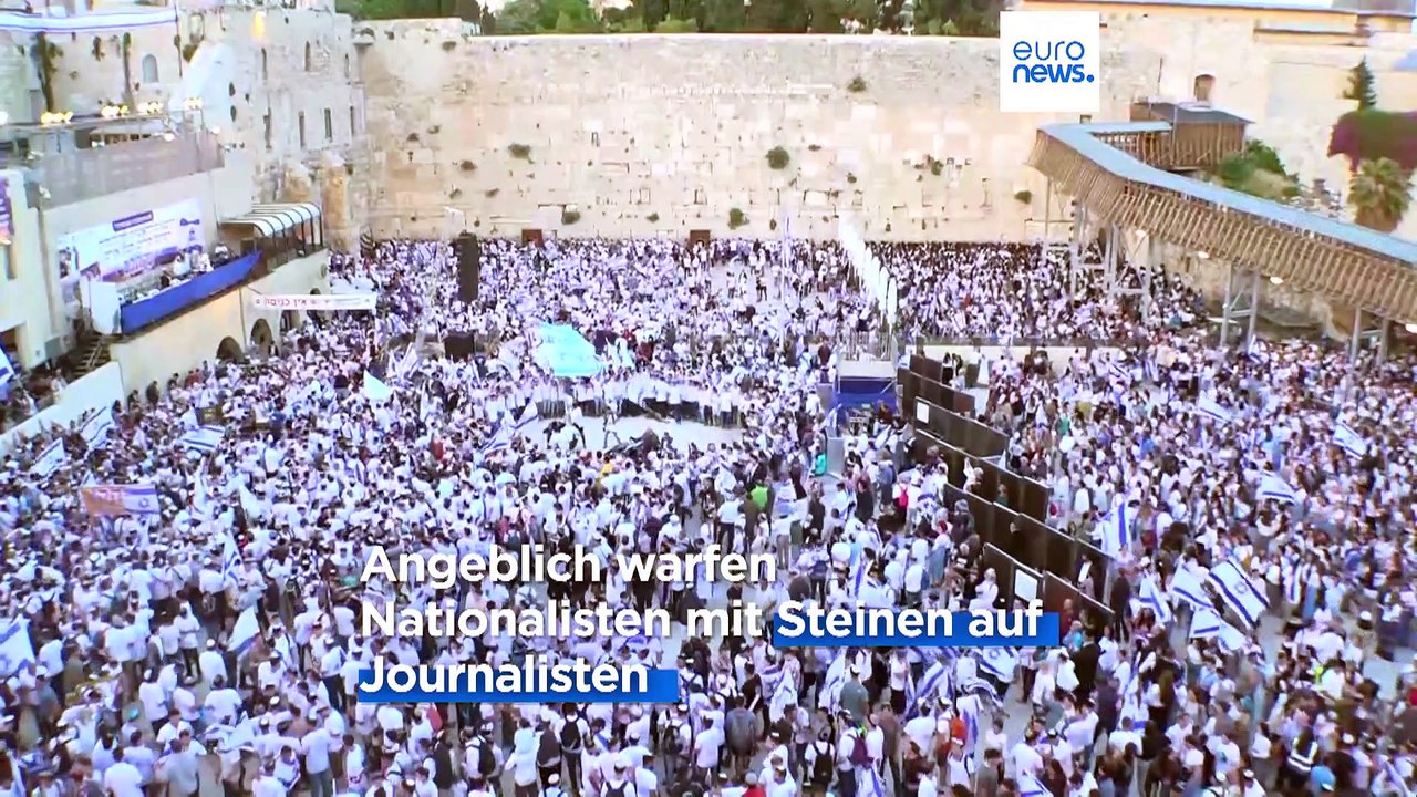 Jerusalem-Tag: Nationalisten und 2 Minister provozieren mit Flaggenmarsch