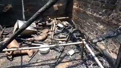 रायसेन: अज्ञात कारणों से घर में लगी आग, मची अफरा-तफरी