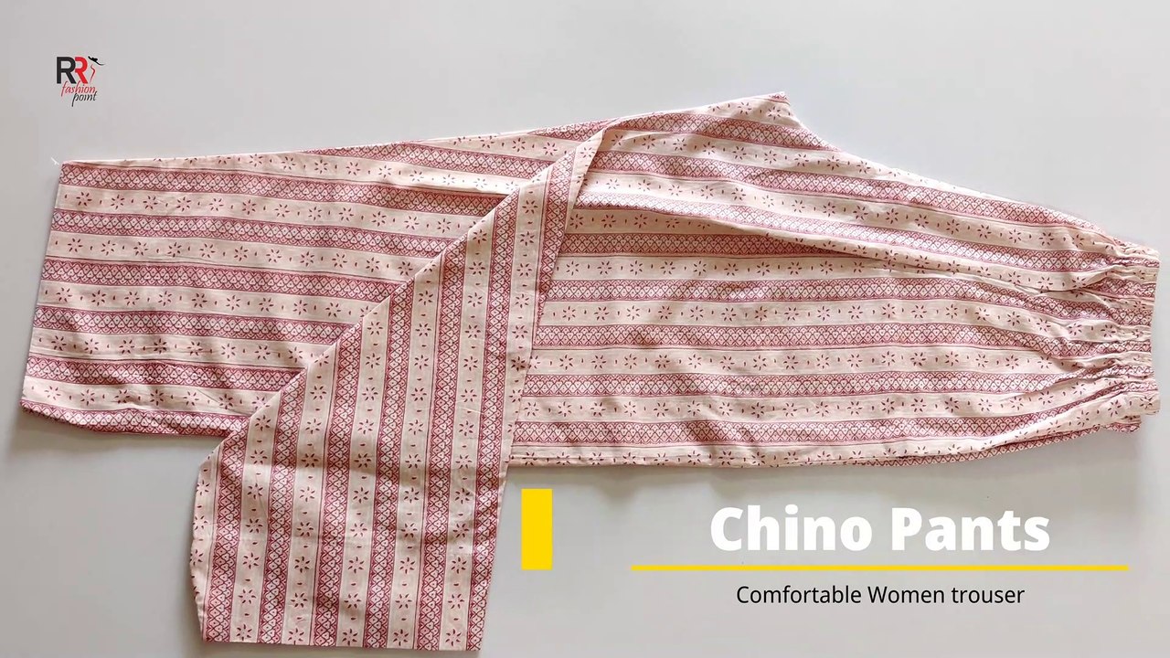 New Wide Legged Chino Pant Easy Cutting and Stitching / Sewing Totorial