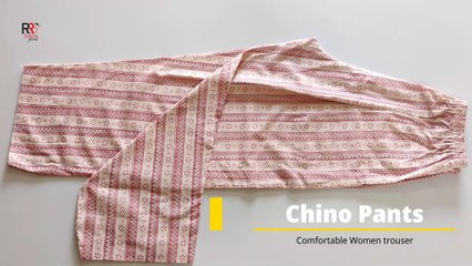 New Wide Legged Chino Pant Easy Cutting and Stitching / Sewing Totorial