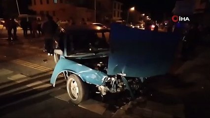 Çorum'da iki otomobil çarpıştı: 3 yaralı