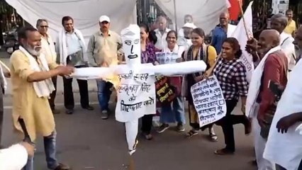 ग्वालियर: कुश्ती संघ के अध्यक्ष के विरोध में माकपा का जोरदार प्रदर्शन, किया पुतला दहन