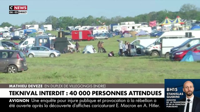 Teknival dans l'Indre - Les fêtards affluent par milliers depuis hier à Villegongis bravant l'interdiction de la préfecture face à des autorités qui semblent impuissantes