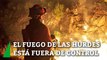El fuego de Las Hurdes (Cáceres) está fuera de control y se dirige al Valle del Árrago