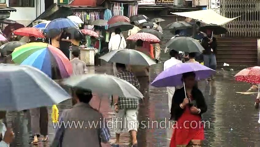Under their umbrellas in Shillong, Meghalaya