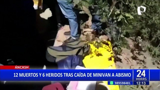 Áncash: 12 fallecidos y varios heridos deja caída de miniván a un abismo