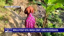 Menuju Pusat Kota, Warga di Kuningan Jawa Barat Terpaksa Lewati Jembatan Berbahaya