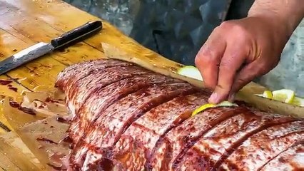 A Huge Fish Baked In A Salt