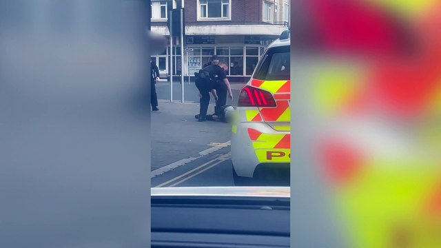 Shocking footage as police taser man outside Blackpool pub