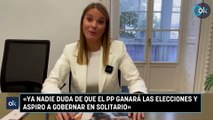 Marga Prohens: «Ya nadie duda de que el PP ganará las elecciones y aspiro a gobernar en solitario»