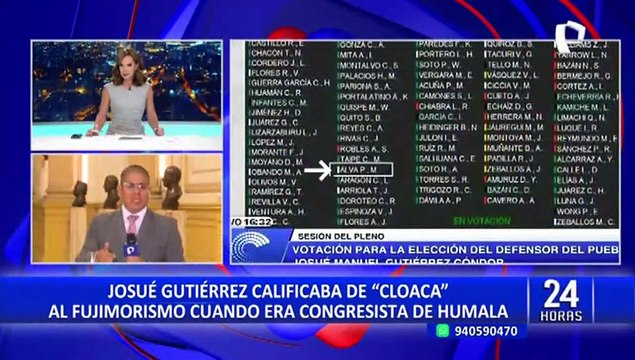 Josué Gutiérrez: ¿Quiénes votaron a favor del exabogado de Cerrón para que sea Defensor del Pueblo?