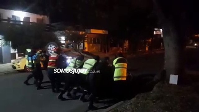 accidente en barrio Coronel Arias