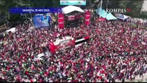 Timnas U-22 dan Warga Nyanyikan Lagu Indonesia Raya di Bundaran HI