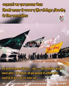 Main Paidal Chala Karbala Ao Chale Dargahe Aaliya Najafe Hind Jogipura #karbala #yahussain #najaf #yaali #shia #imamhussain #imamali #muharram #labbaikyahussain #hussain #allah #islam #iraq #yaabbas #yaalimadad #ali #azadari #iran #e #azadar #imam #ahleb