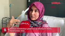 Hastaya müdahaleye giden acil tıp teknisyeni Rabia, merdivenden itildi