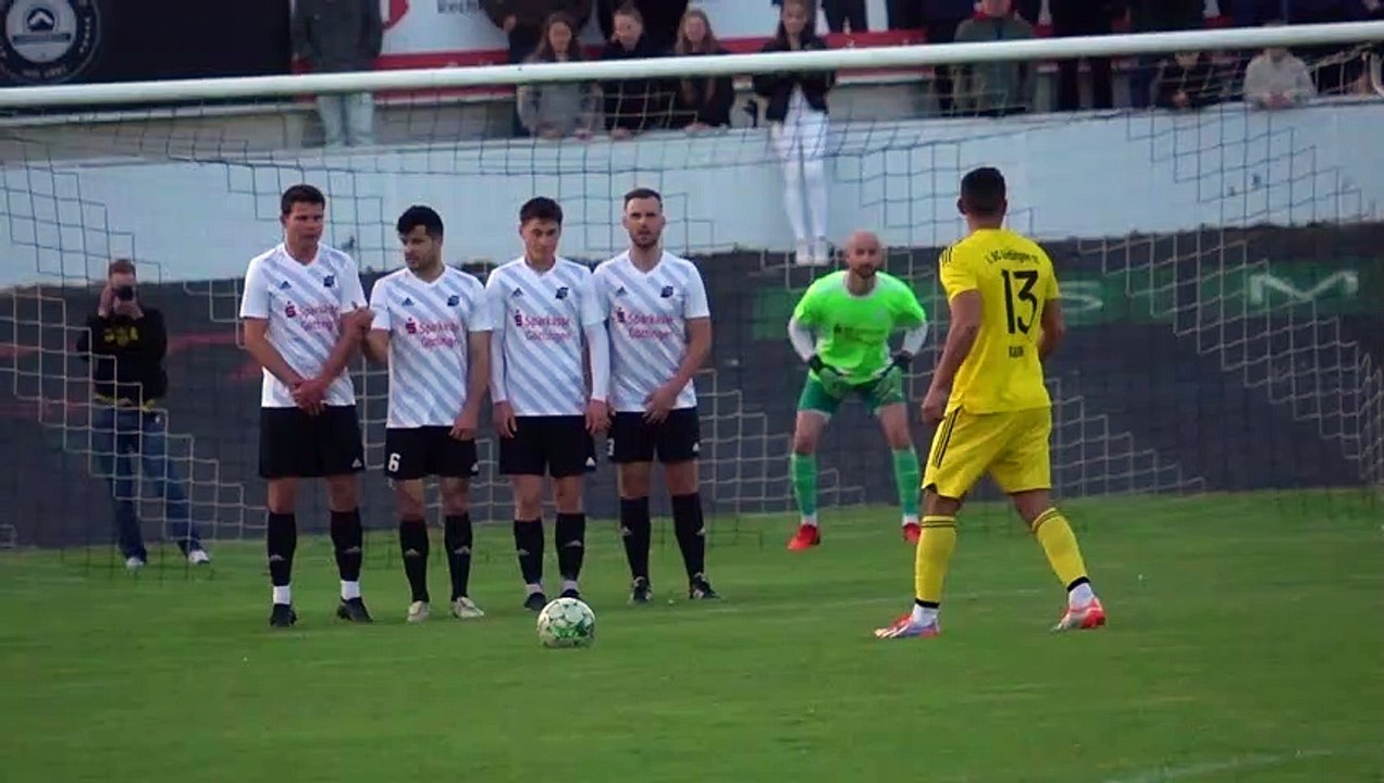 Das 2:0 für den 1. SC Göttingen 05 durch Gerbi Kaplan im Derby bei der SVG.