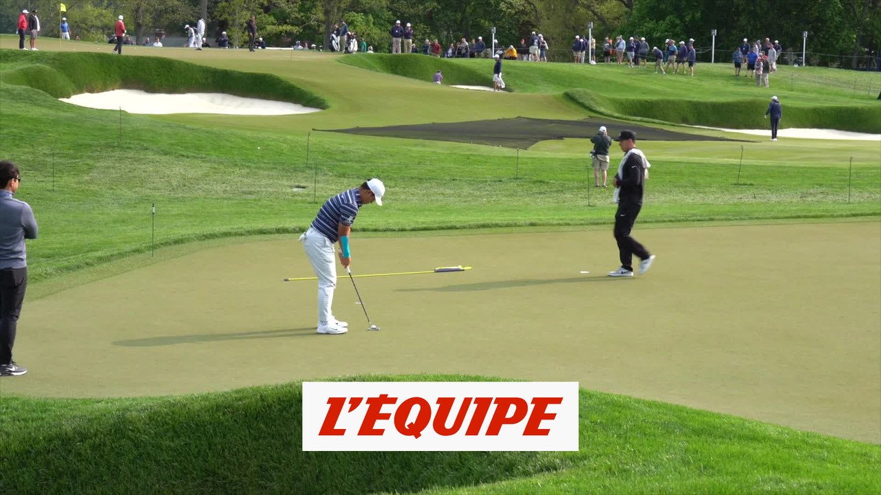 Avec Tom Kim sur le parcours  - Golf - USPGA