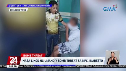 Nasa likod ng umano'y bomb threat sa NPC, inaresto | 24 Oras