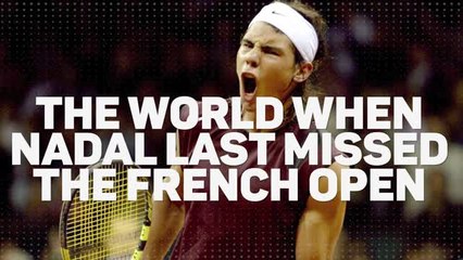 The world when Rafa Nadal last missed the French Open