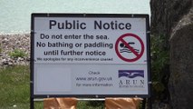 Beaches closed to swimmers after sewage leak